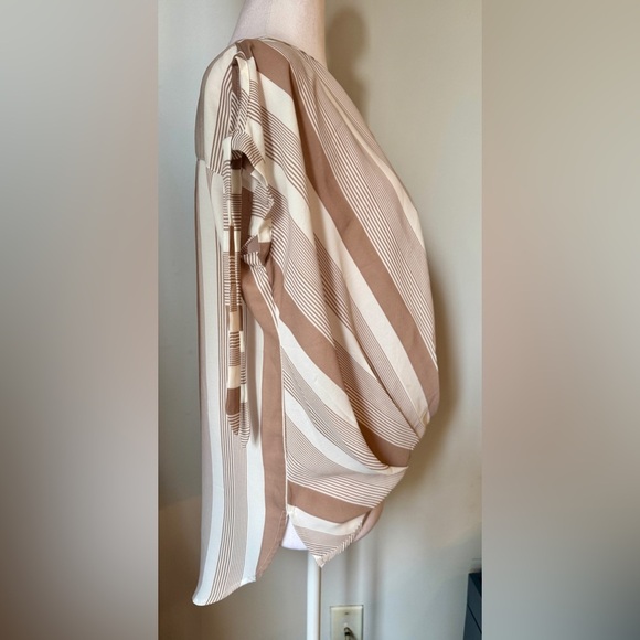 fab'rik Tan Sleeveless Wrap Blouse- NWT-Size M - Picture 9 of 13